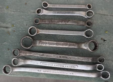 Vintage Double End Offset Box Wrenches Assorted Lot of 8