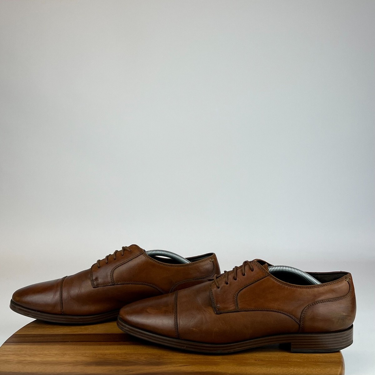 Mens Cole Haan Jay Grand Cap Toe Brown Oxford Leather Dress  display picture 3