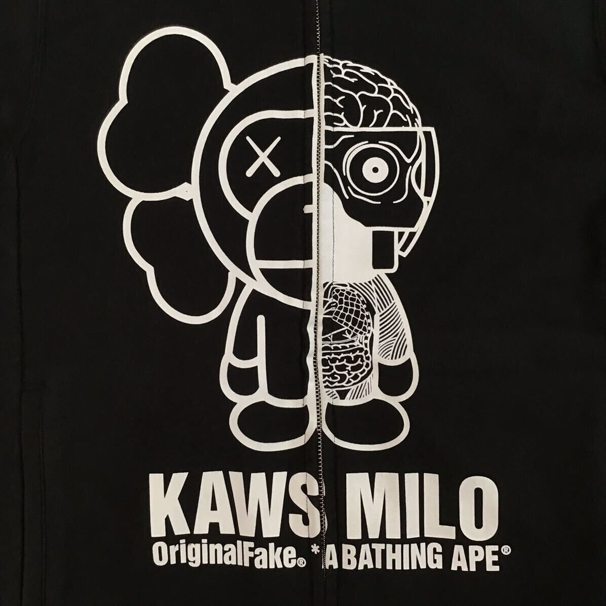 BAPE × original fake × kaws milo full zip hoodie NIGO Black BAPE × original fake × kaws milo full zip hoodie NIGO Black