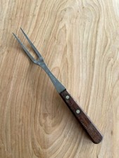 Vintage Flint Arrowhead Carbon Steel Carving Fork Made in USA