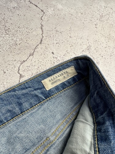 Allsaints Mens Cotton Distressed Cigarette Slim Denim Casual Jeans Pants Size 28 - Picture 13 of 14