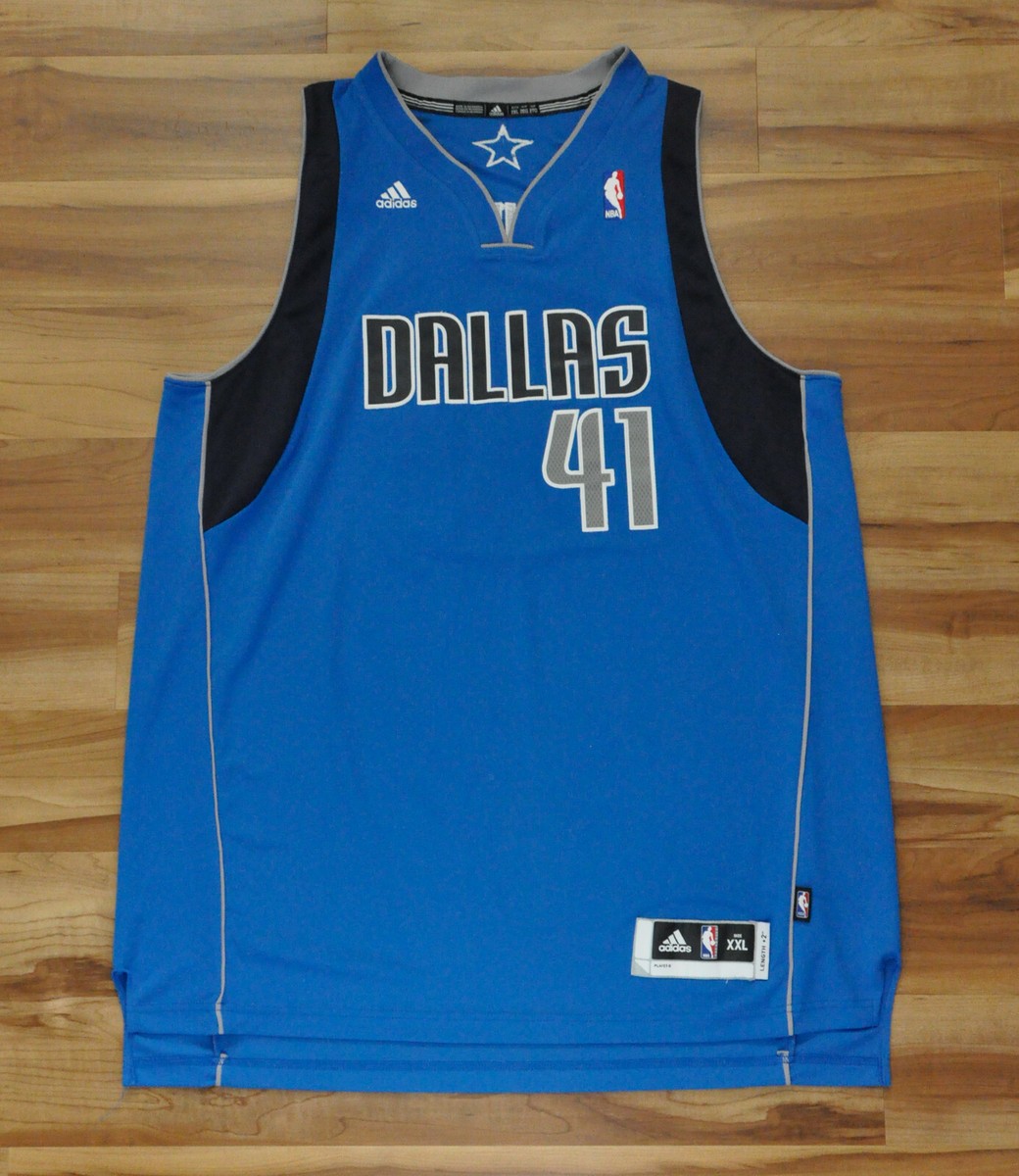 刺繍‼️ NBAユニフォーム Dallas Mavs Dirk Nowitzki RARE adidas Dirk Nowitzki #41 Dallas Mavericks SKYLINE NBA