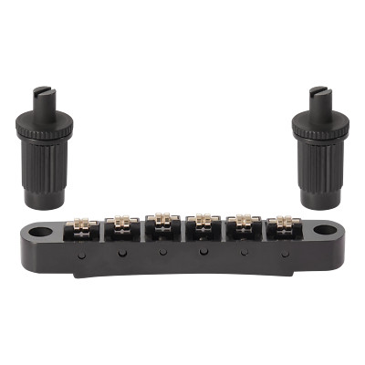 Guitar Roller Saddle Tune-O-Matic Bridge with Clip-Lock For Les Paul/SG/ES/Dot