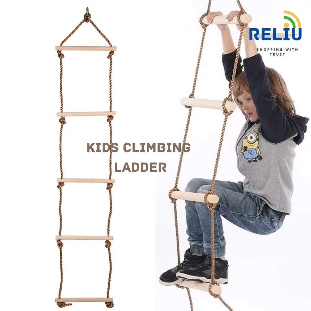 5.9 Ft Climbing Rope Ladder for Kids for Indoor Play Set and Outdoor Tree  House