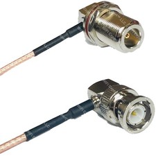 RG316 N Female Bulkhead Angle to BNC MALE ANGLE RF Cable Rapid-SHIP LOT