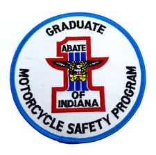 Abate of Indiana Motorcycle Safety Program Graduate Jacket Patch