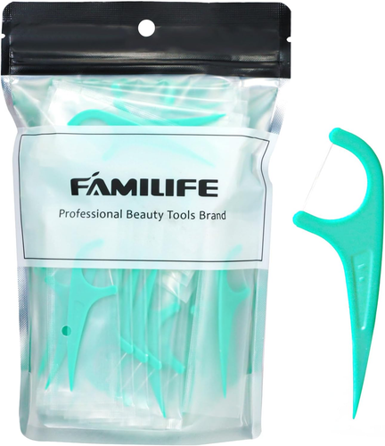 Individually Wrapped Floss Picks, 100PCS Mint Dental Floss Cleaner, Tooth Picks