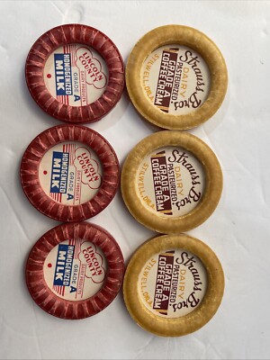 Strauss Bros. Dairy Coffee Cream Caps Stilwell Ok.    Lincoln County Milk Caps