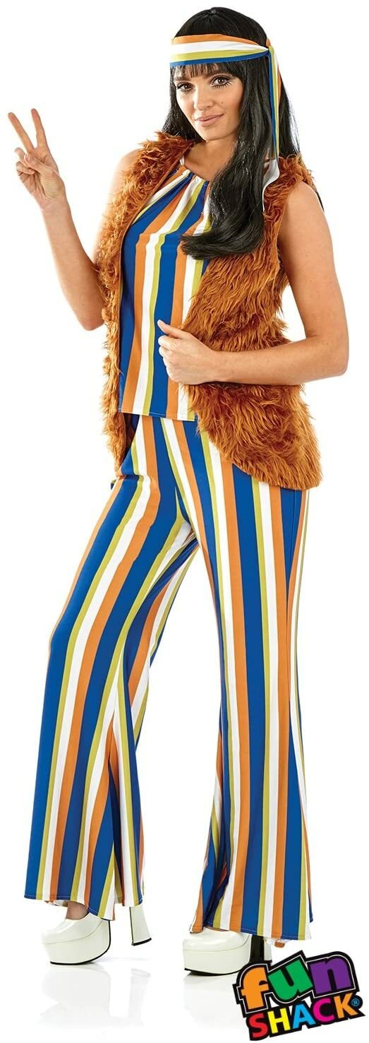 Fun Shack Ladies 60s Hippie Singer Complete 1960s Costume/Outfit Size 16-18  5060556823121 | eBay