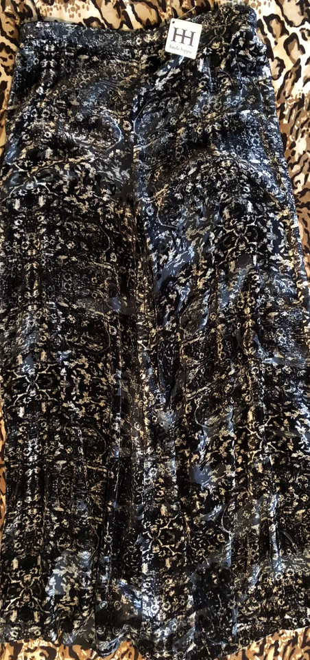 Pantalones de Terciopelo Haute Hippie Psycho Burnout Palazzo Talla 8 Nuevos Con Etiquetas $495