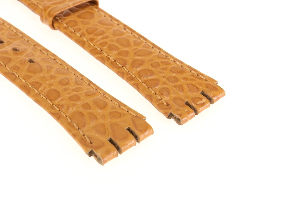 Correa de reloj de jengibre de cuero grano lagarto de 17 mm RELOJ SUIZO🇨🇭HECHA EN STOCK Foto 4 de 4