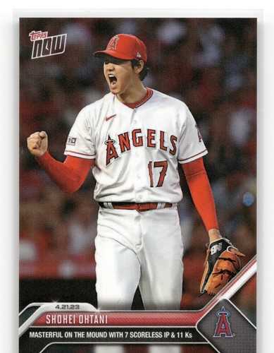 SHOHEI OHTANI Winning Pitcher 2023 Topps Now #161 Anaheim Angels PR: 2976 🔥