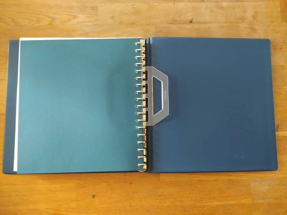 Album timbre Lindner bleu sans étui pour carnet Année 1986-2005 Bon état complet - Photo 4/4