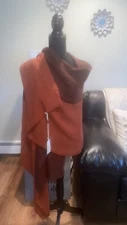 NWT orange scarf wrap shawl SOFT AND GENEROUS