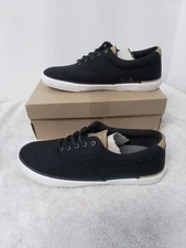 Size 11.5 Men's Sperry Striper Baja Black Lace Up Low Top Casual Sneaker Shoes