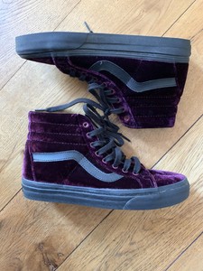 purple velvet vans high tops