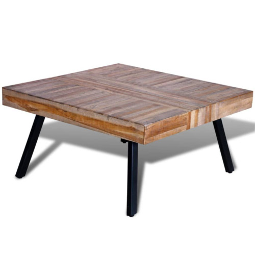 Industrial Rustic Wooden Square Reclaimed Teak Wood Living Room Coffee Table