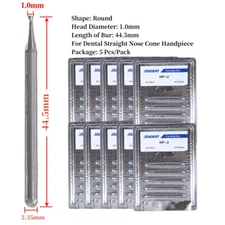5-50x Dental Round Head Carbide Burs HP 44.5mm for Straight Handpiece HP-2 OR