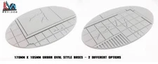 3D Printed - 170x105mm Scenic Urban City Street Oval Base - 2 Styles
