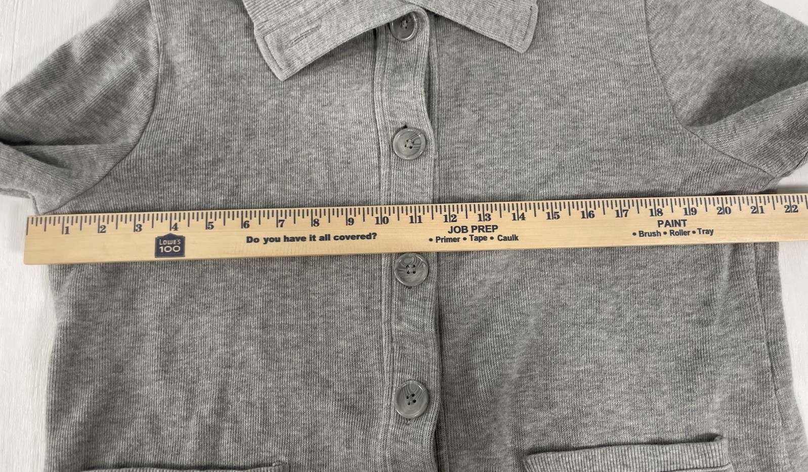 Gray Basic Editions Long Sleeve Gray Button Down … - image 14