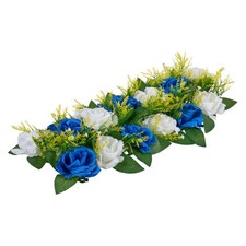 Uimoso Artificial Flower Balls for Wedding Centerpieces Blue and White Set of 10