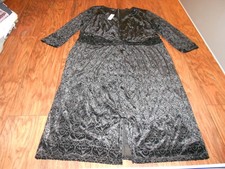NEW with tags 159 Talbots womens dress size 2X Plus lined 2 X velvet black