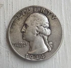 1944 Washington Quarter VF 90% silver KM# 164 25c circulated raw U.S. coin