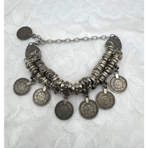 Vintage Coin Turkish Boho Gypsy Style Anklet 10"