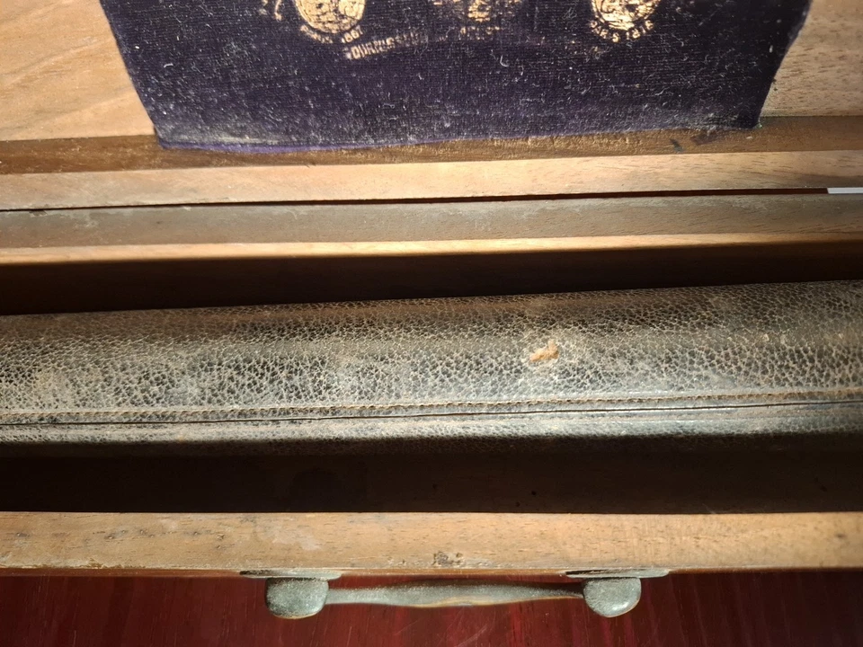 Longue-vue de marine XIXe en cuir et laiton et boite en boîs A Bardou Paris  - Photo 4/4