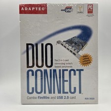 Vtg Adaptec Duo Connect FireWire and USB 2.0 ...