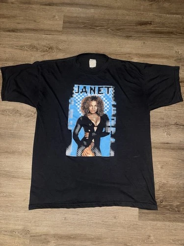 Vintage 90s 1998 Velvet Rope Tour Janet Jackson Usher Rap Te 1990s vintage concert t-shirt, vintage, size XL, single stitch, B+ condition