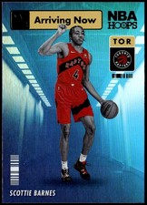 2021-22 Hoops #15 Scottie Barnes Arriving Now Holo Rookie E1