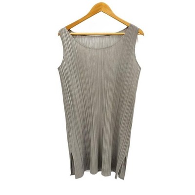 PLEATS PLEASE ISSEY MIYAKE Camisole Tank Top 3 Polyester Navy PP55
