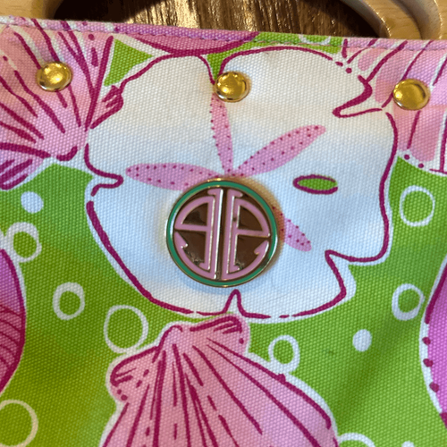 Lilly Pulitzer Shell Canvas Bermuda Tasche Pink und Grün - Bild 4 von 7