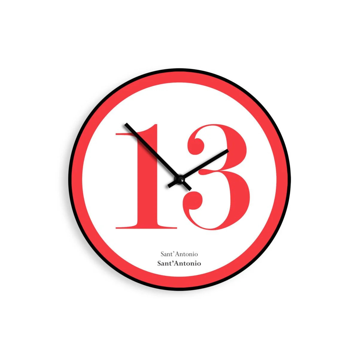 Horloge murale design graphique Il Santo métal horloge de salon moderne 60cm