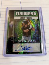 2025 LEAF OPTICHROME BASEBALL JAMES TIBBS III TOP PROSPECT AUTO RC 1/6 Green