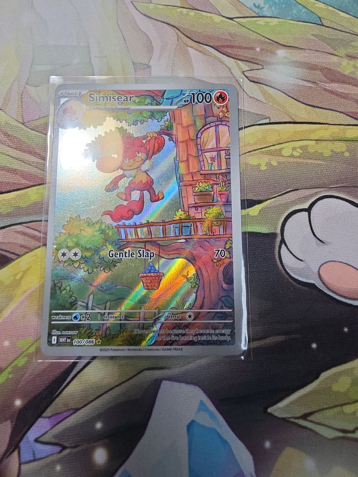 Simisear English Holo White Flare Pokémon TCG Illustration Card 100/086