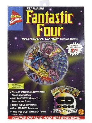 Toy Biz Fantastic Four Interactive CD-ROM Comic Book Marvel Comics 1995 Vintage