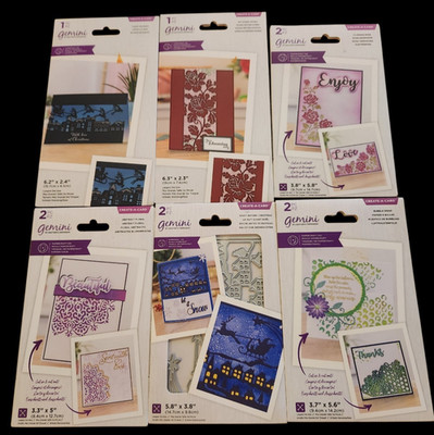 Gemini Create-A-Card Papercraft Dies Sets Lot Of 6 New
