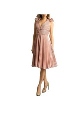 Basix Womens Spaghetti Strap Fit + Flare Dress