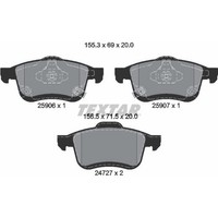 Textar 2590601 Bremsbelagsatz FüR Fiat 500L 351 352