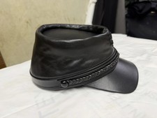 American Civil War Kepi leather cap, extraordinary craftsmanship.