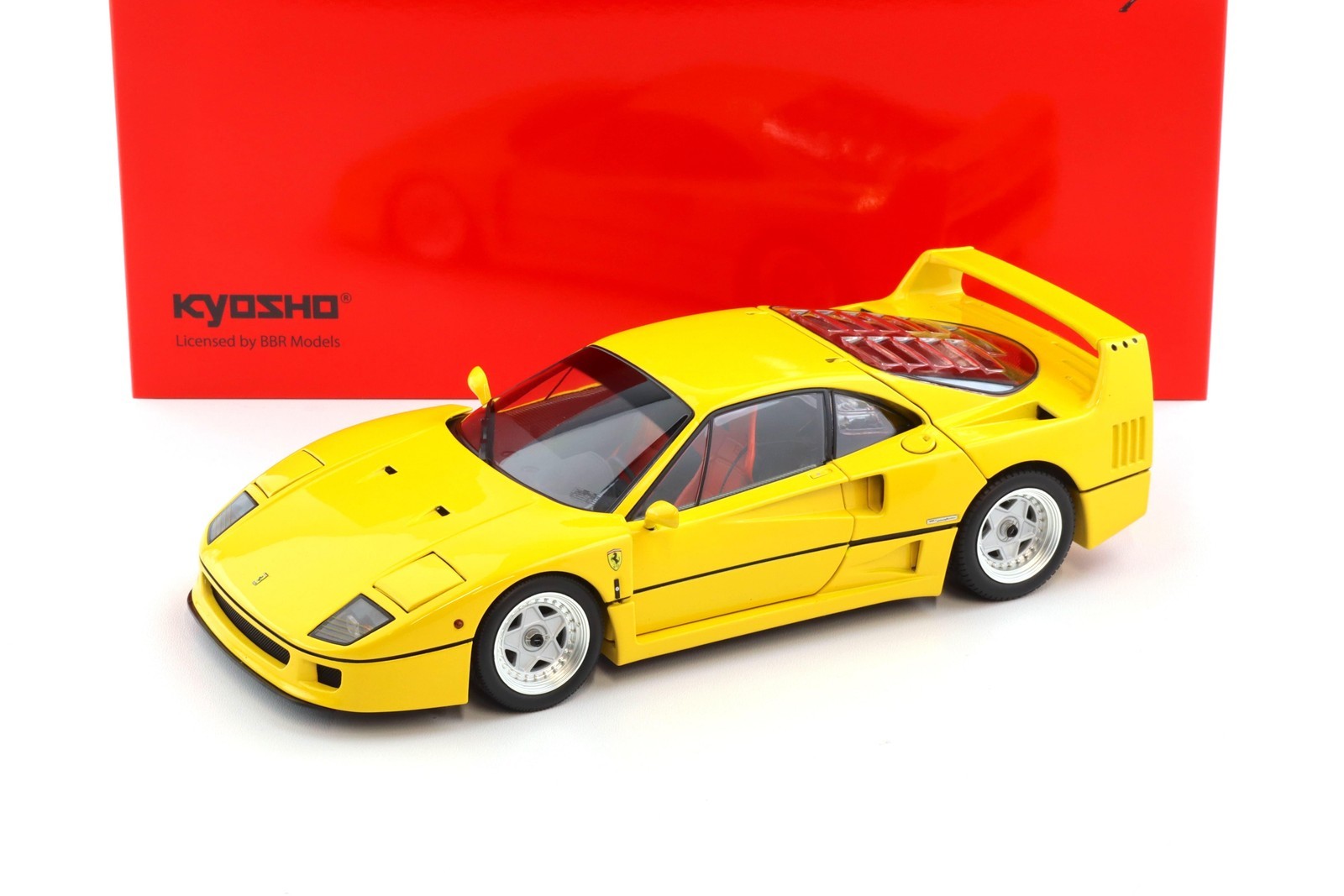 1:18 Kyosho Ferrari F40 Coupe 1987 Yellow KS08416Y