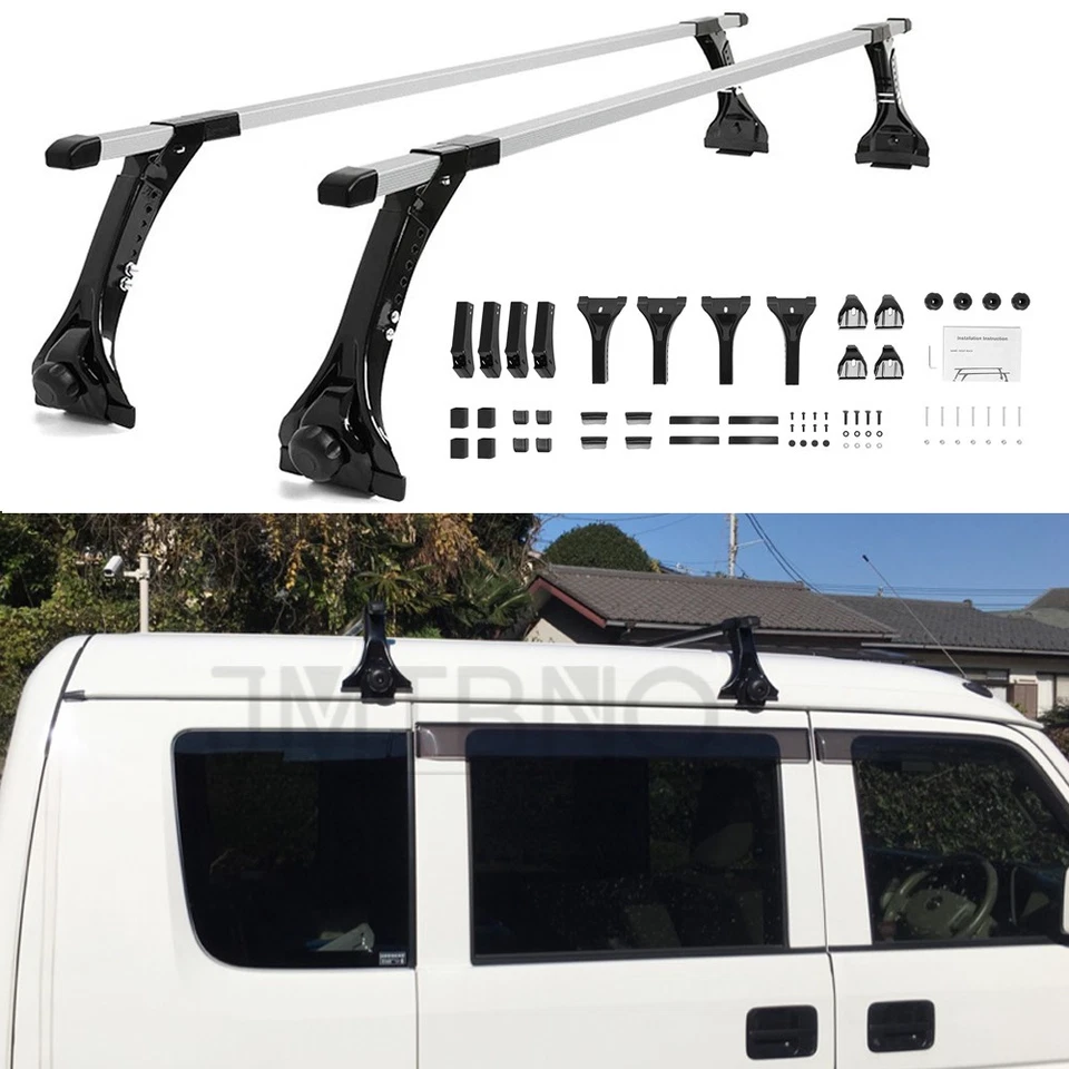 Багажник багажник на крышу с поперечной штангой водосточный желоб 63 дюйма для Toyota Land Cruiser - Изображение 3 из 4