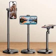 Adjustable Aluminum Phone Stand for Desk Compatible with iPhone 16 15 Pro Max