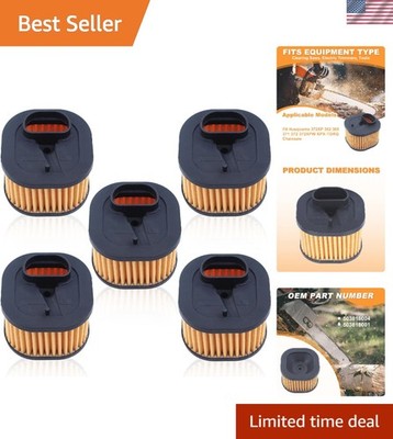 5-Pack Durable Air Filter Cleaner for HUSQVARNA 372/372XP/371   Easy Install