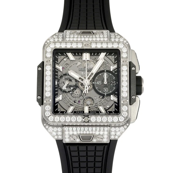 Hublot — Hublot Square Bang Unico 821.NX.0170.RX.1604 Titanium Diamond 42.0mm #YKW182