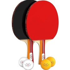 Professional 2 or 4 Paddle Ping Pong Set with 4 Ball Carry Case - Ideal for All