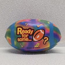 Chuck E Cheese Pizza Football Stuffed Toy Rainbow Tie-Dye Arcade Prize Vintage