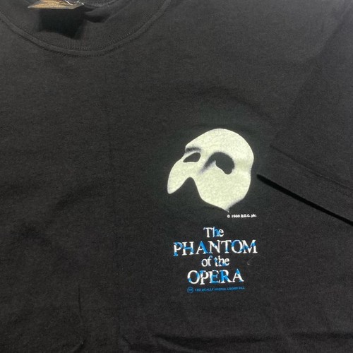 Phantom of the Opera T-Shirt Mens Sz L Black Broadway Musical Vintage Tee